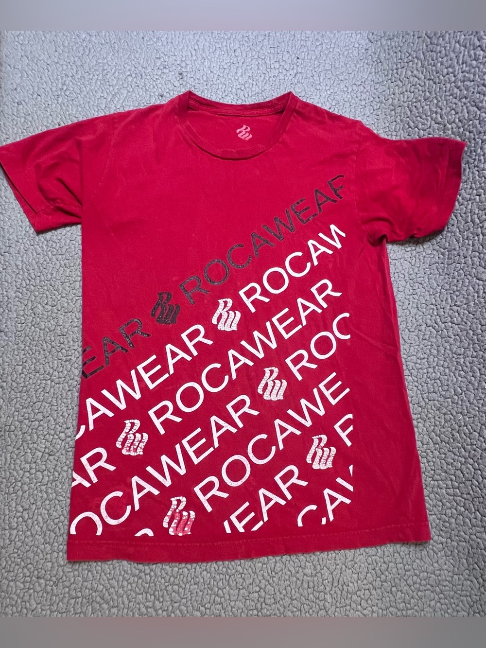 Vintage Rocawear Short Sleeve T Shirt Men’s Size Medium Red And White
